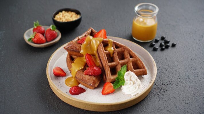 cara membuat waffle - waffle